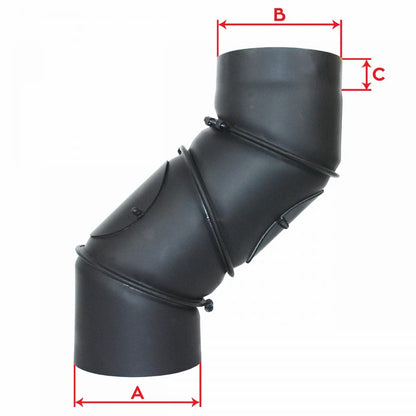 Cot burlan coș de fum 4 elemenți 160 mm