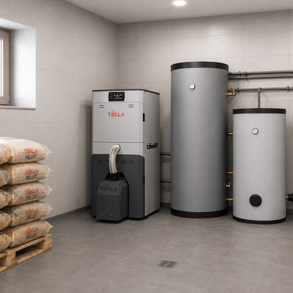 Centrală compactă pe peleți Tekla Bio Compact FII 18kW